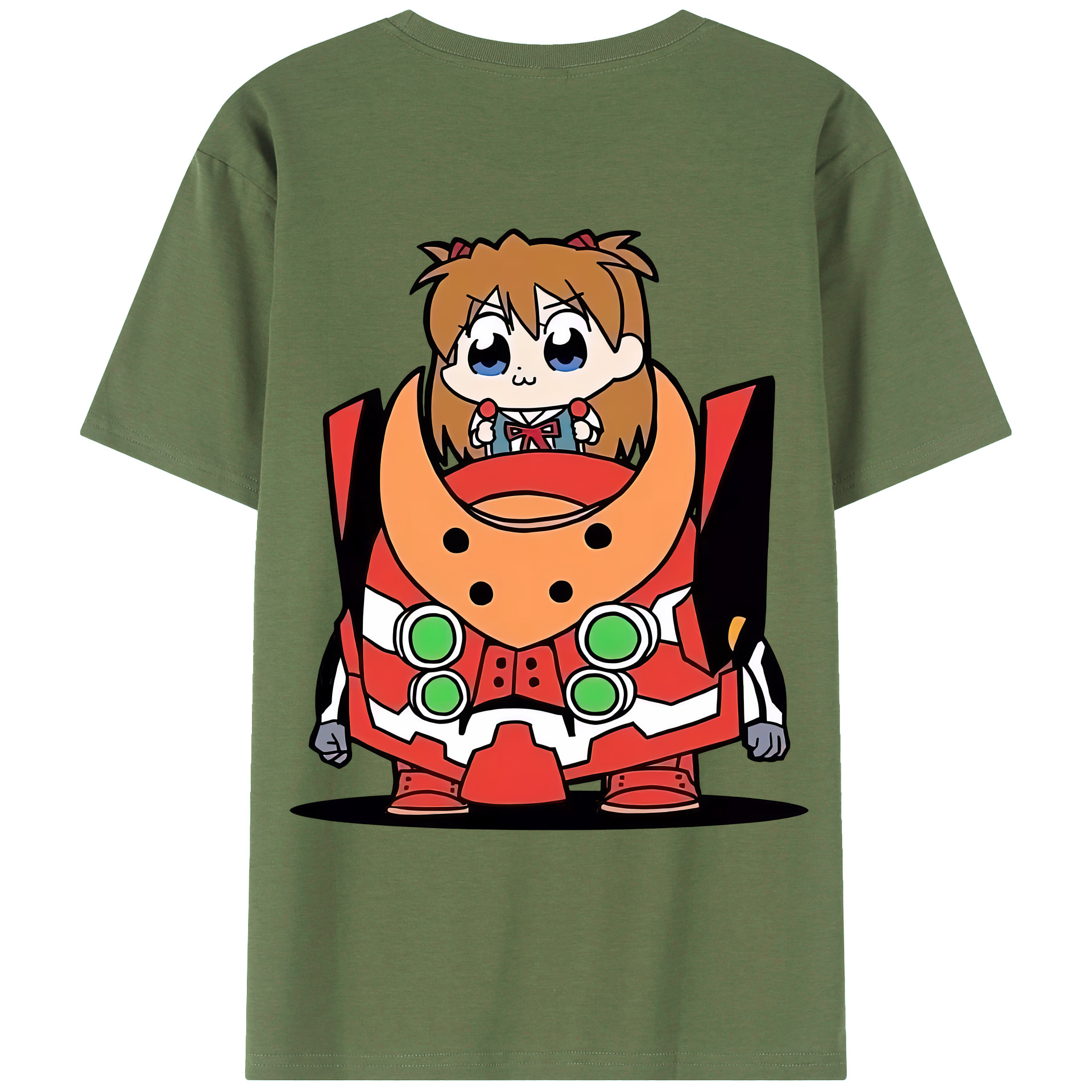 （画像用） EVA 新世紀エヴァンゲリオン 綿100％ メンズ半袖Tシャツ（バックプリント） 通気性